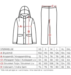 Oak Creek® regntøj unisex sort str. L
