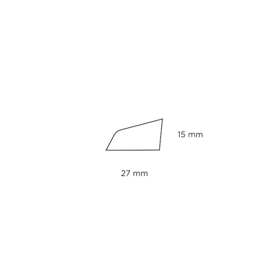 Skureliste hvid - 15 x 27 x 3000 mm